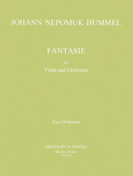 FANTASY FOR VLA/ORCH REDN FOR VLA/PNO - HUMMEL - VIOLA - MUSICA RARA