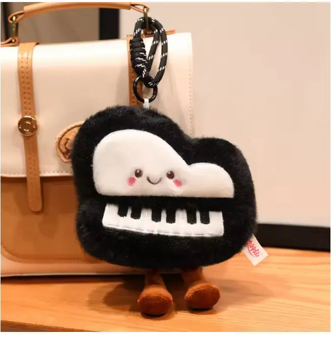 Grand Piano Plushie Accessory Black and White