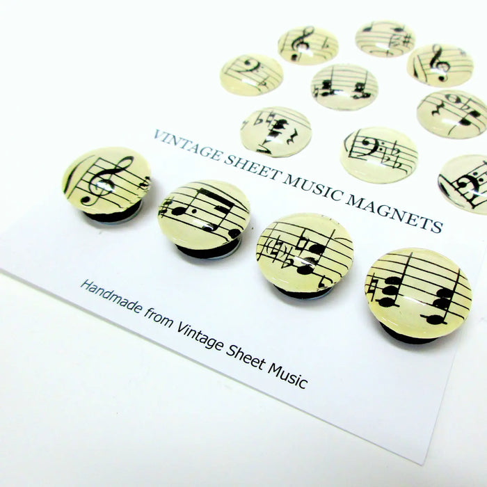 Glass Music Magnets Pack of 4