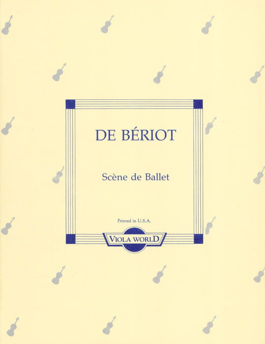 Beriod - Scene de Ballet - Viola/Piano Accompaniment arranged by Arnold Viola World VWP000074