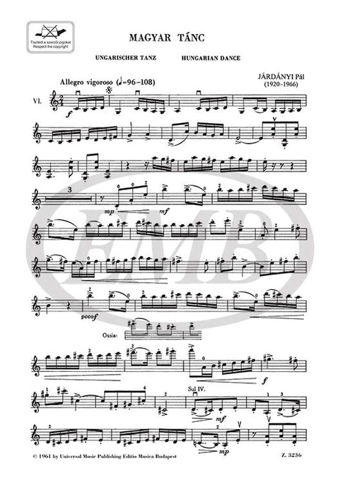 Jardanyi - Hungarian Dance - Violin/Piano Accompaniment EMB Z3236