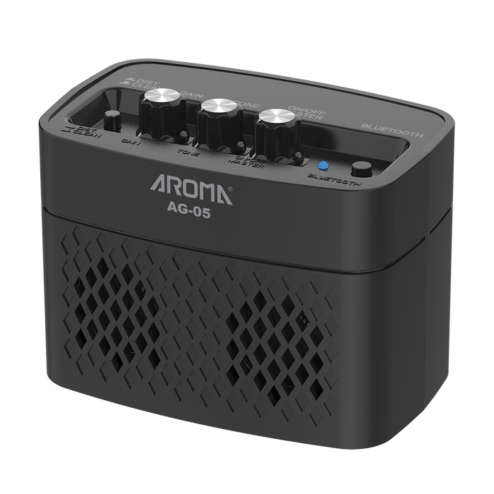 Aroma AG05BK 5W Electric Guitar Rechargeable Portable Amplifier Black