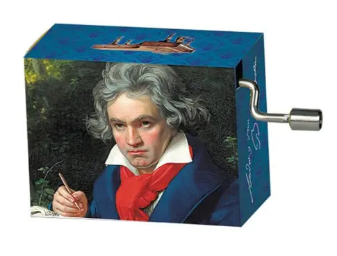 Fridolin Music Box Fur Elise by Beethoven Portrait of Beethoven Holding a Pencil