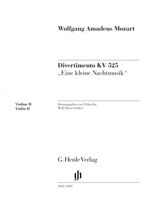 Mozart - Divertimento K525 - Violin 2 Part Henle HN1007