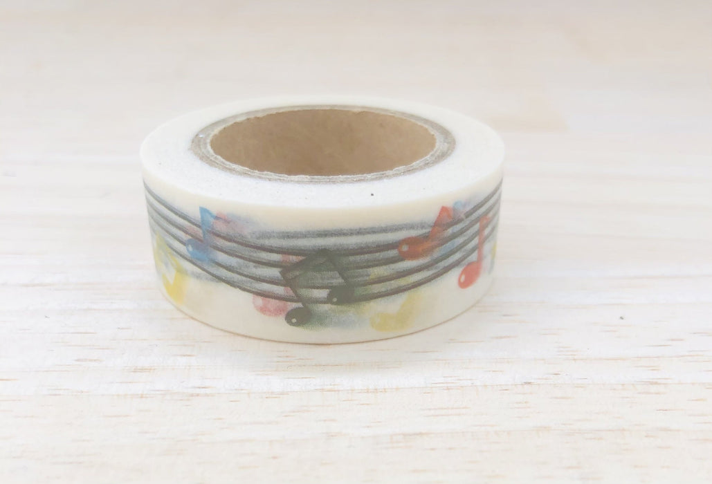 Music Sticky tape Colourful Wavey Stave and Notes