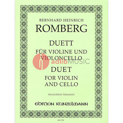 Romberg - Duet Concertante - Violin/Cello Duet Kunzelmann GM1738