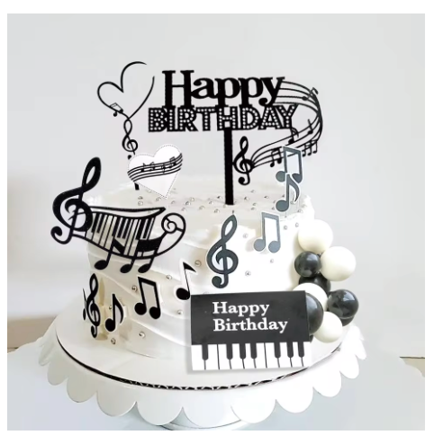 Cake Decorations with a Music Theme