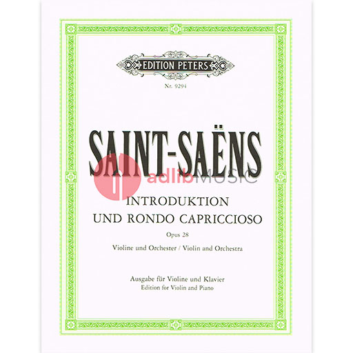 Saint-Saens - Introduction & Rondo Capriccioso Op28 - Violin/Piano Accompaniment Peters P9294