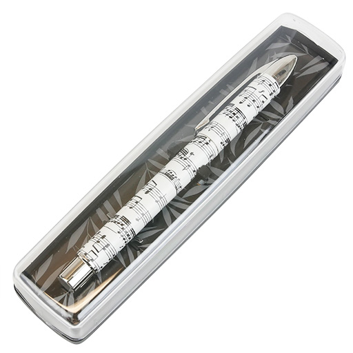Music Pen in Gift Box White with Black Manuscript