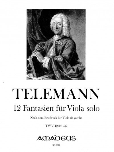 Telemann - 12 Fantasias TWV40:26-37 - Viola Solo Amadeus BP2820