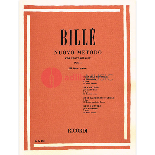 Bille - New Method for Double Bass Volume 3 - Double Bass Book Ricordi ER00026300