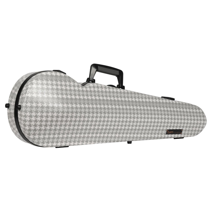 BAM Cabourg Hightech Contoured Violin Case Grey with Black Trim