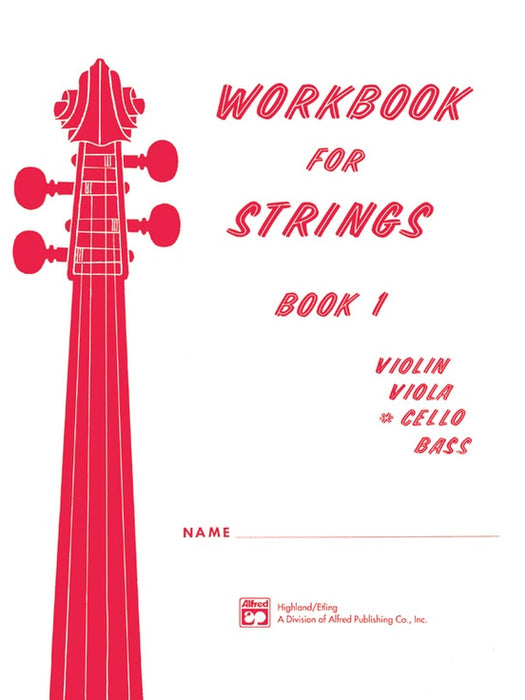 Workbook for Strings Book 1 - Cello Theory Book Alfred 13172