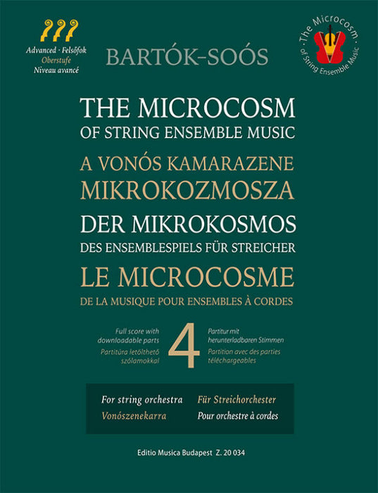 Bartok - The Microcosm of String Ensemble Music Volume 4 - String Orchestra edited by Soos/Borsos EMB Z20034