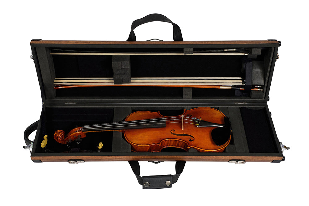 WISEMAN Wooden 2.85 Oblong Violin Case Walnut 4/4