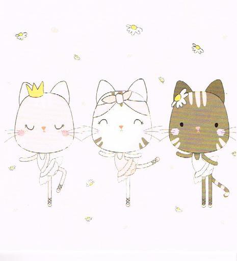 Greeting Card Ballet Cats