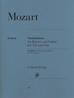 Variations K 359 G major & K 360 G minor - for Violin and Piano - Wolfgang Amadeus Mozart - Violin G. Henle Verlag