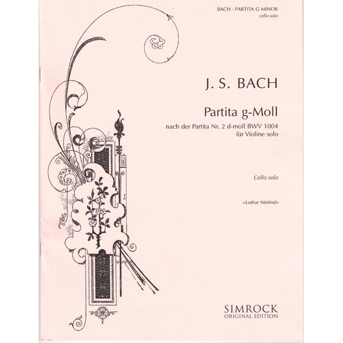 Bach - Partita #2 in Gmin BWV1004 - Cello Simrock M221101389