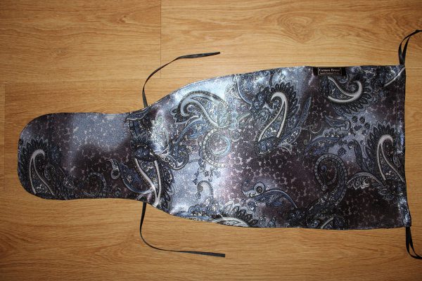 CARMEN BRUNA Silk Bag for Violin Marengo Grey & Black Paisley