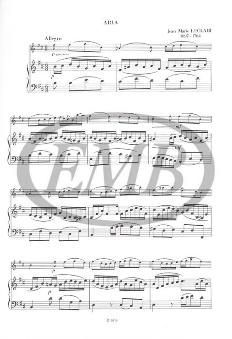 LeClair - 7 Pieces - Violin/Piano Accompaniment EMB Z3614