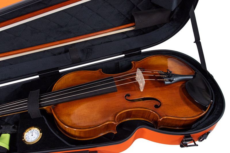 RAAN Shaped Violin Case Orange 4/4-3/4