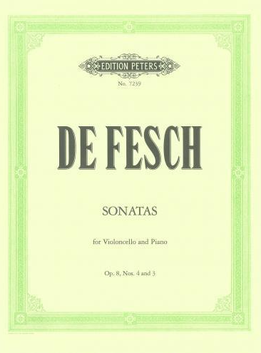 Fesch - Sonata Dmin Op8/3 - Cello/Piano Accompaniment - Peters EP7239