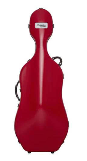 BAM Classic 5.9 Cello Case with Wheels Pomegranate Red 4/4