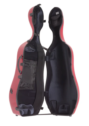 BAM Classic 5.9 Cello Case with Wheels Pomegranate Red 4/4