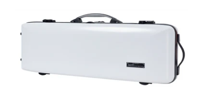 Violin Case - Bam Ice Supreme Hightech Oblong White with Black Fittings