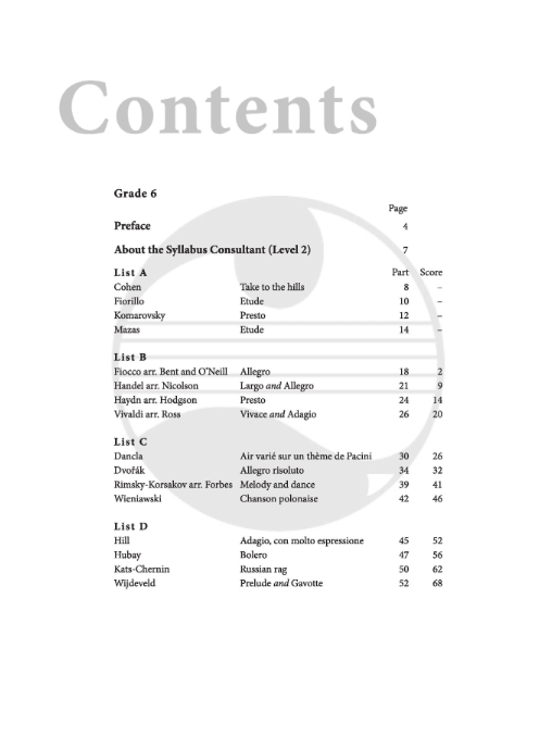 AMEB Violin Series 10 Sixth Grade - Violin/Piano Accompaniment AMEB 1202729439