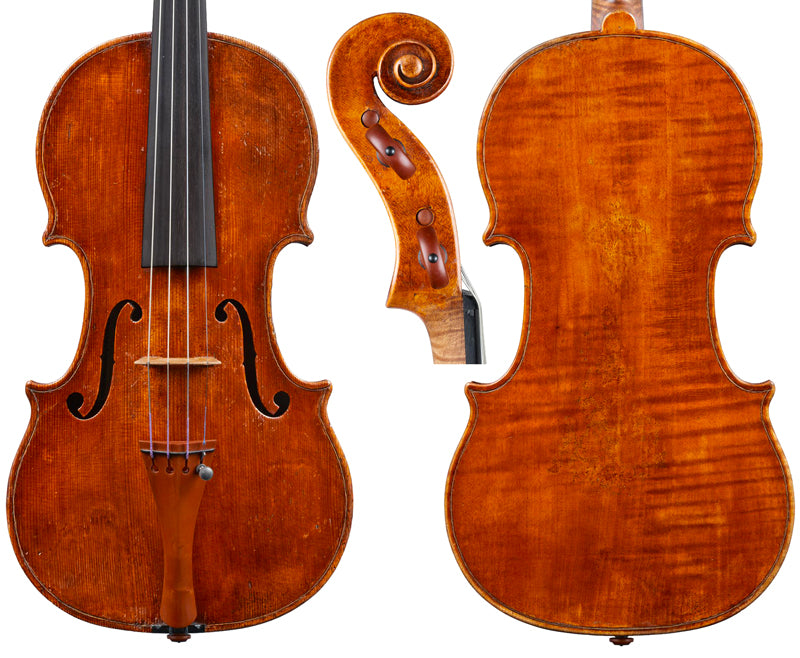 English Violin by and labelled Charles and William Voller, London, 1898, copy of Ferdinand Gagliano