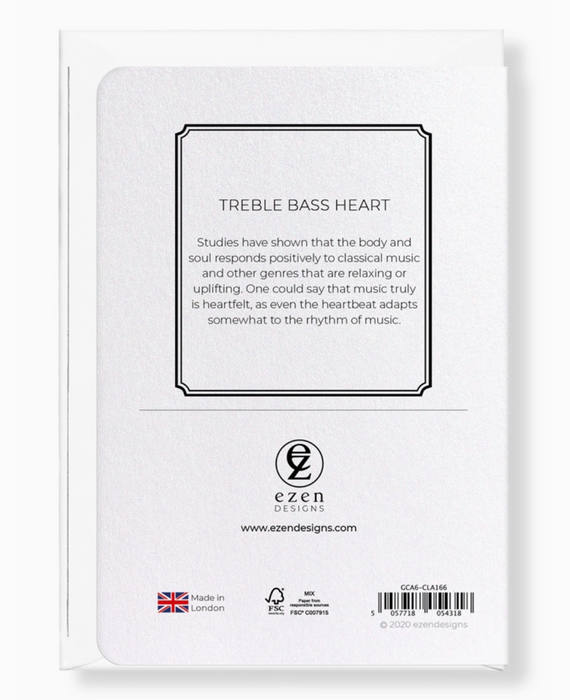 Greeting Card Treble Bass Heart