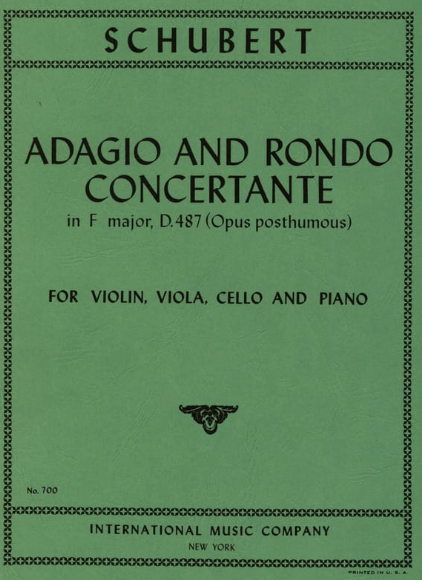 Schubert - Adagio and Rondo Concertante in Fmaj D487 - Piano Quartet IMC IMC700