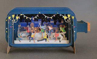 Greeting Card - Message in a Bottle Dancing in the Street