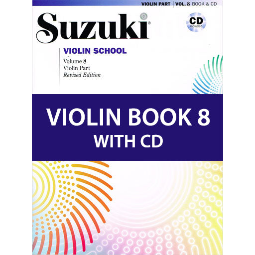 Suzuki Violin School Book/Volume 8 - Violin/CD (Recorded by William Preucil) Revised Edition Summy Birchard 44720
