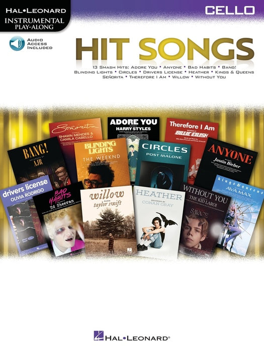 Hit Songs - Cello/Audio Access Online Hal Leonard 374364