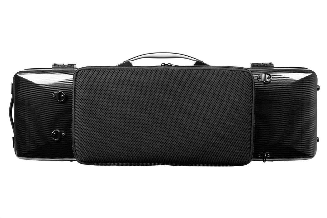 Violin Case - Bam Hightech Oblong with Back Pocket - Black Carbon