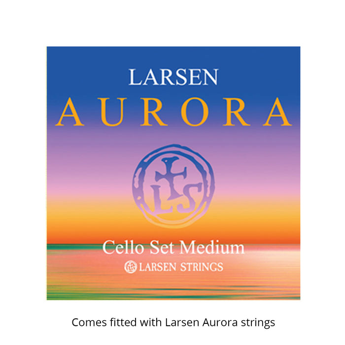 Kreisler #130 Beginner Cello Outfit 4/4 with Larsen Aurora Strings