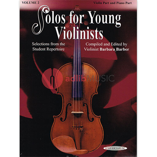 Solos for Young Violinists Volume 2 - Violin/Piano Accompaniment edited by Barber 989