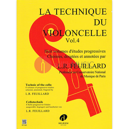 Feuillard - Technic of the Cello Volume 4 - Cello Delrieu EMDF520