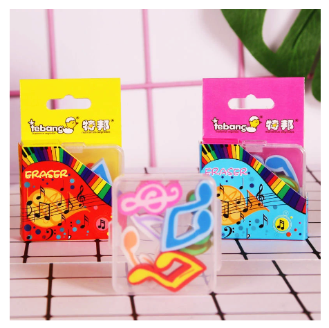 Mini Box of Colourful Music Erasers