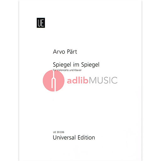 Part - Spiegel Im Spiegel - Cello/Piano Accompaniment Universal UE30336