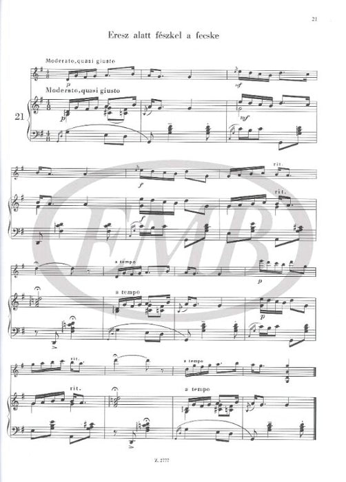 Play Up Gypsy: 60 Hungarian Songs - Violin/Piano Accompaniment EMB Z2777