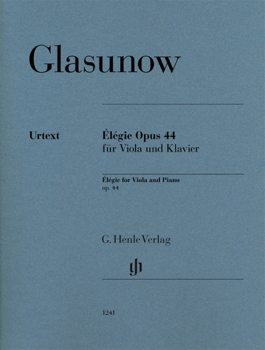 Glazunov - Elegie Op44 - Viola/Piano Accompaniment Henle HN1241