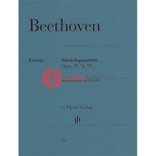 String Quartet Op. 59, 74, 95 - Ludwig van Beethoven - Viola|Cello|Violin G. Henle Verlag String Quartet Parts