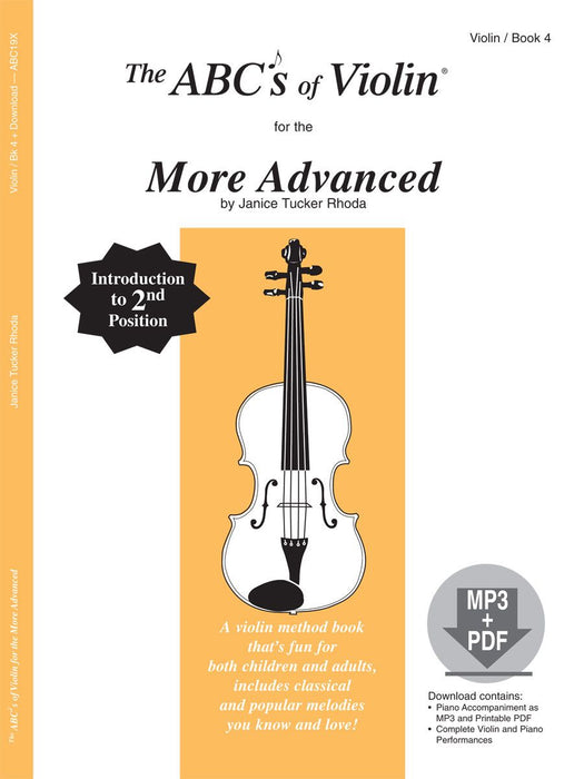 The ABC's of Violin for the More Advanced Book 4 - Violin/MP3 & PDF Download Tucker Rhoda Fischer ABC19X