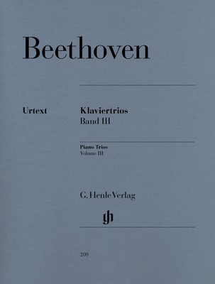 Piano Trios Vol. 3 - for Violin, Cello and Piano - Ludwig van Beethoven - Piano|Cello|Violin G. Henle Verlag Piano Trio Parts