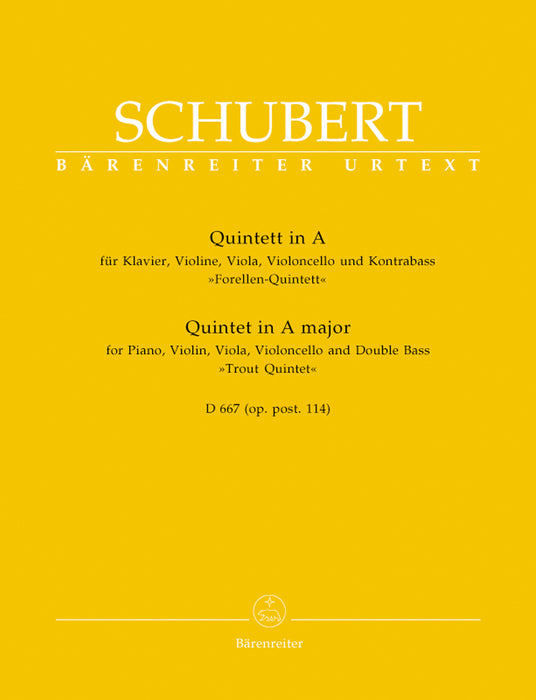 Schubert - Quintet in Amaj Op114 Trout - Quintet  Barenreiter BA5608