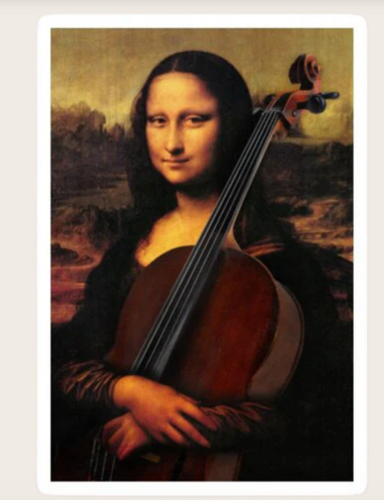 Sticker Mona Lisa Cello