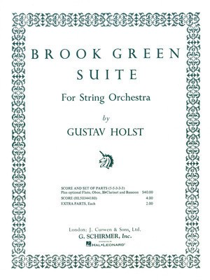 Brook Green Suite - Gustav Holst - G. Schirmer, Inc. Chamber Ensemble Score/Parts